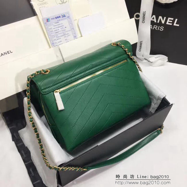 香奈兒CHANEL 57432 2018最新款式 原版皮羊皮單肩斜挎鏈條包 DSC1946